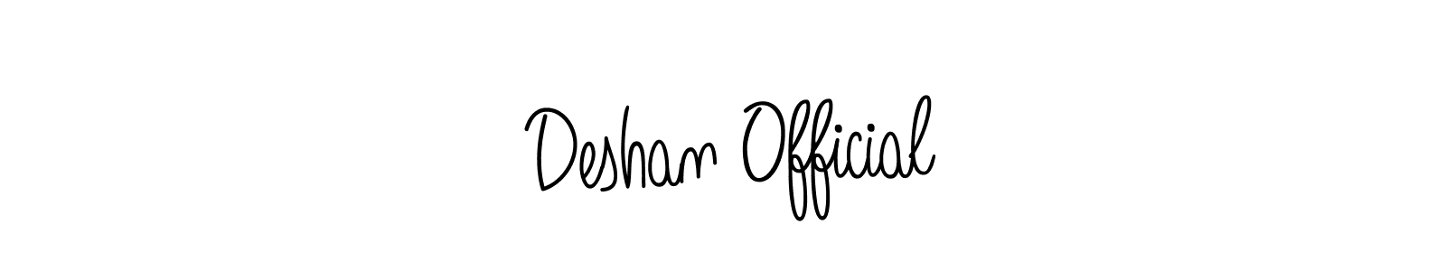 Create a beautiful signature design for name  Deshan Official. With this signature (Angelique-Rose-font-FFP) fonts, you can make a handwritten signature for free.  Deshan Official signature style 5 images and pictures png