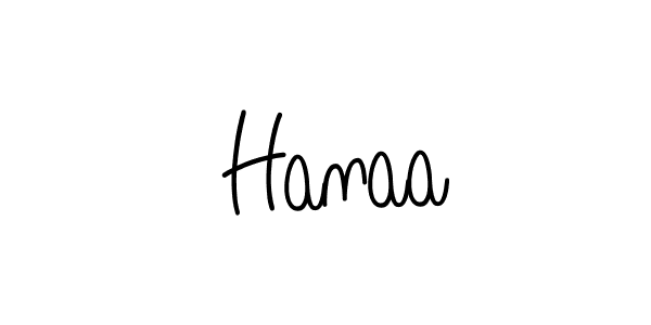 Make a beautiful signature design for name  Hanaa. With this signature (Angelique-Rose-font-FFP) style, you can create a handwritten signature for free.  Hanaa signature style 5 images and pictures png