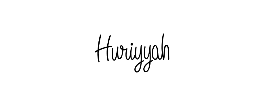 How to Draw  Huriyyah signature style? Angelique-Rose-font-FFP is a latest design signature styles for name  Huriyyah.  Huriyyah signature style 5 images and pictures png