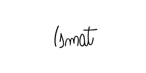 How to make  Ismat name signature. Use Angelique-Rose-font-FFP style for creating short signs online. This is the latest handwritten sign.  Ismat signature style 5 images and pictures png