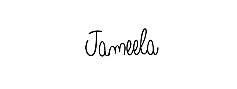 You should practise on your own different ways (Angelique-Rose-font-FFP) to write your name ( Jameela) in signature. don't let someone else do it for you.  Jameela signature style 5 images and pictures png