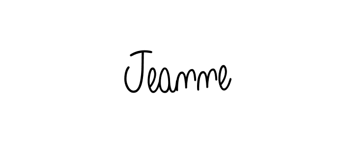 How to make  Jeanne signature? Angelique-Rose-font-FFP is a professional autograph style. Create handwritten signature for  Jeanne name.  Jeanne signature style 5 images and pictures png