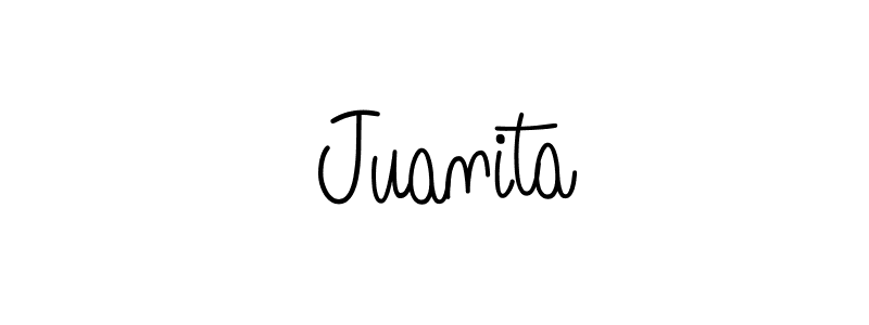 How to make  Juanita name signature. Use Angelique-Rose-font-FFP style for creating short signs online. This is the latest handwritten sign.  Juanita signature style 5 images and pictures png