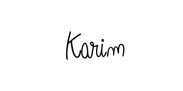 Use a signature maker to create a handwritten signature online. With this signature software, you can design (Angelique-Rose-font-FFP) your own signature for name  Karim.  Karim signature style 5 images and pictures png