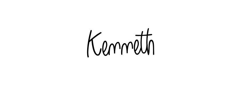 Use a signature maker to create a handwritten signature online. With this signature software, you can design (Angelique-Rose-font-FFP) your own signature for name  Kenneth.  Kenneth signature style 5 images and pictures png