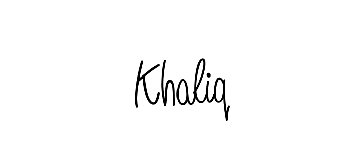 Once you've used our free online signature maker to create your best signature Angelique-Rose-font-FFP style, it's time to enjoy all of the benefits that  Khaliq name signing documents.  Khaliq signature style 5 images and pictures png