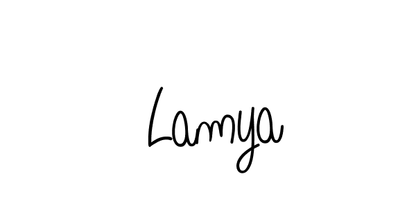 Similarly Angelique-Rose-font-FFP is the best handwritten signature design. Signature creator online .You can use it as an online autograph creator for name  Lamya.  Lamya signature style 5 images and pictures png