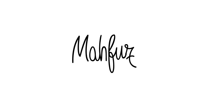 Create a beautiful signature design for name  Mahfuz. With this signature (Angelique-Rose-font-FFP) fonts, you can make a handwritten signature for free.  Mahfuz signature style 5 images and pictures png