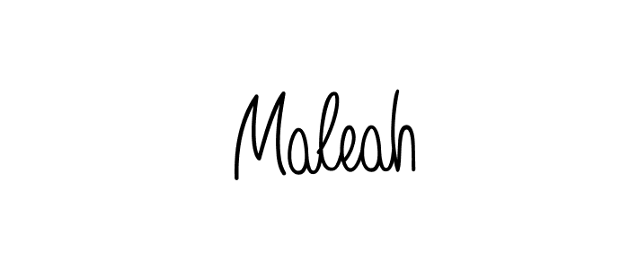 Use a signature maker to create a handwritten signature online. With this signature software, you can design (Angelique-Rose-font-FFP) your own signature for name  Maleah.  Maleah signature style 5 images and pictures png