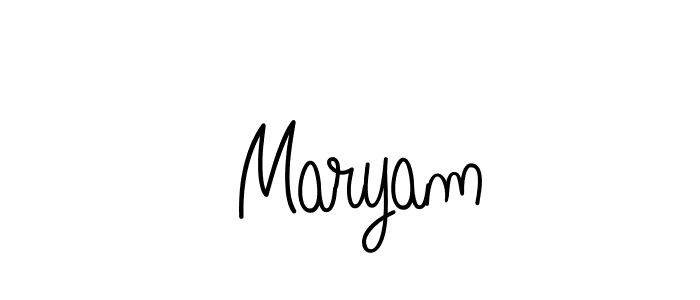 The best way (Angelique-Rose-font-FFP) to make a short signature is to pick only two or three words in your name. The name  Maryam include a total of six letters. For converting this name.  Maryam signature style 5 images and pictures png