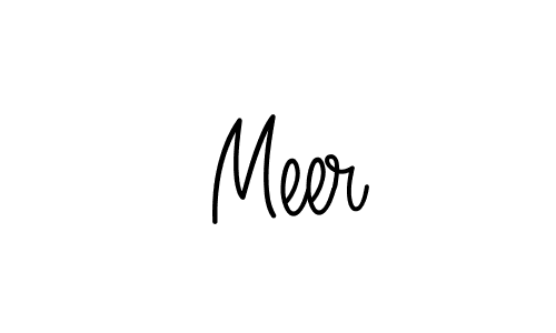 The best way (Angelique-Rose-font-FFP) to make a short signature is to pick only two or three words in your name. The name  Meer include a total of six letters. For converting this name.  Meer signature style 5 images and pictures png