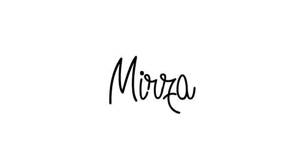 The best way (Angelique-Rose-font-FFP) to make a short signature is to pick only two or three words in your name. The name  Mirza include a total of six letters. For converting this name.  Mirza signature style 5 images and pictures png