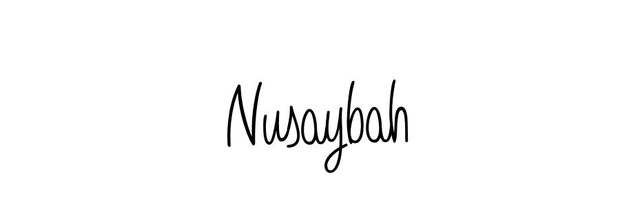 Design your own signature with our free online signature maker. With this signature software, you can create a handwritten (Angelique-Rose-font-FFP) signature for name  Nusaybah.  Nusaybah signature style 5 images and pictures png