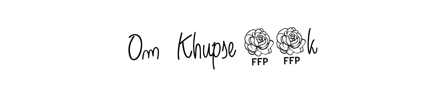 Also we have  Om  Khupse 96k name is the best signature style. Create professional handwritten signature collection using Angelique-Rose-font-FFP autograph style.  Om  Khupse 96k signature style 5 images and pictures png