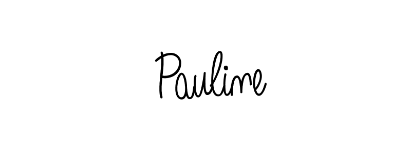 How to Draw  Pauline signature style? Angelique-Rose-font-FFP is a latest design signature styles for name  Pauline.  Pauline signature style 5 images and pictures png