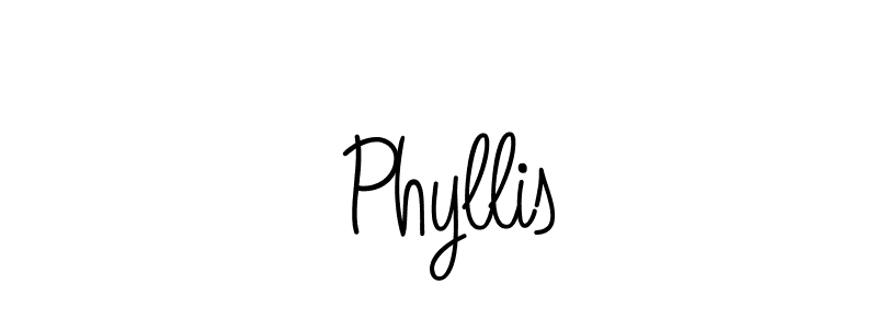 Design your own signature with our free online signature maker. With this signature software, you can create a handwritten (Angelique-Rose-font-FFP) signature for name  Phyllis.  Phyllis signature style 5 images and pictures png