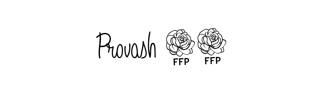 How to make  Provash 01 name signature. Use Angelique-Rose-font-FFP style for creating short signs online. This is the latest handwritten sign.  Provash 01 signature style 5 images and pictures png