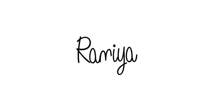 Similarly Angelique-Rose-font-FFP is the best handwritten signature design. Signature creator online .You can use it as an online autograph creator for name  Raniya.  Raniya signature style 5 images and pictures png