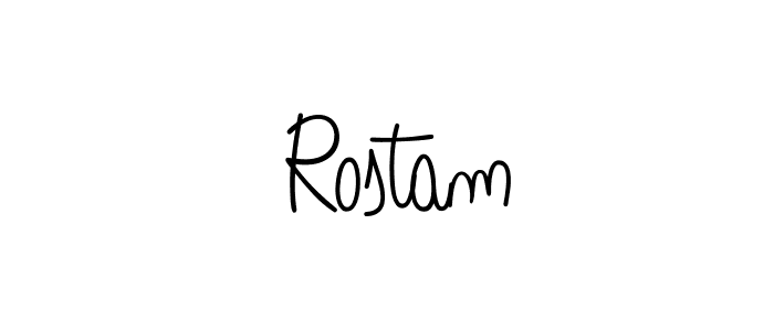 You should practise on your own different ways (Angelique-Rose-font-FFP) to write your name ( Rostam) in signature. don't let someone else do it for you.  Rostam signature style 5 images and pictures png