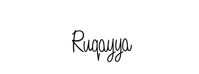 Make a beautiful signature design for name  Ruqayya. With this signature (Angelique-Rose-font-FFP) style, you can create a handwritten signature for free.  Ruqayya signature style 5 images and pictures png