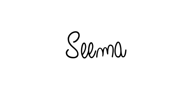 Use a signature maker to create a handwritten signature online. With this signature software, you can design (Angelique-Rose-font-FFP) your own signature for name  Seema.  Seema signature style 5 images and pictures png