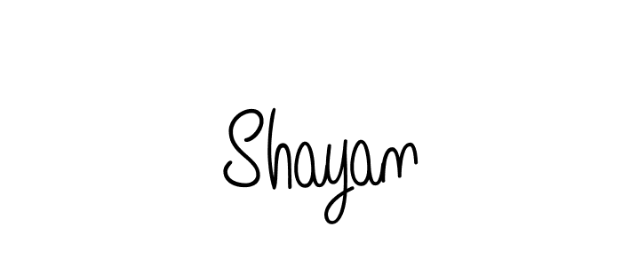 How to make  Shayan signature? Angelique-Rose-font-FFP is a professional autograph style. Create handwritten signature for  Shayan name.  Shayan signature style 5 images and pictures png