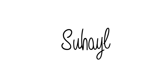 Design your own signature with our free online signature maker. With this signature software, you can create a handwritten (Angelique-Rose-font-FFP) signature for name  Suhayl.  Suhayl signature style 5 images and pictures png