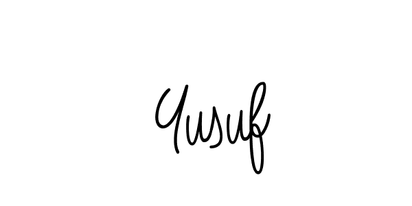 Make a beautiful signature design for name  Yusuf. With this signature (Angelique-Rose-font-FFP) style, you can create a handwritten signature for free.  Yusuf signature style 5 images and pictures png