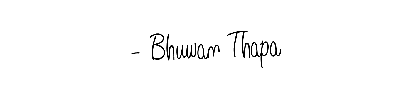 Design your own signature with our free online signature maker. With this signature software, you can create a handwritten (Angelique-Rose-font-FFP) signature for name - Bhuwan Thapa. - Bhuwan Thapa signature style 5 images and pictures png