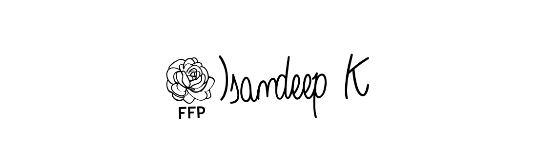 How to Draw 1)sandeep K signature style? Angelique-Rose-font-FFP is a latest design signature styles for name 1)sandeep K. 1)sandeep K signature style 5 images and pictures png