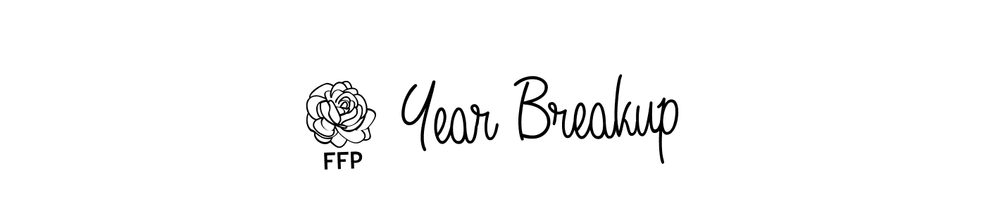 Design your own signature with our free online signature maker. With this signature software, you can create a handwritten (Angelique-Rose-font-FFP) signature for name 1 Year Breakup. 1 Year Breakup signature style 5 images and pictures png