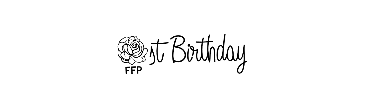 1st Birthday stylish signature style. Best Handwritten Sign (Angelique-Rose-font-FFP) for my name. Handwritten Signature Collection Ideas for my name 1st Birthday. 1st Birthday signature style 5 images and pictures png