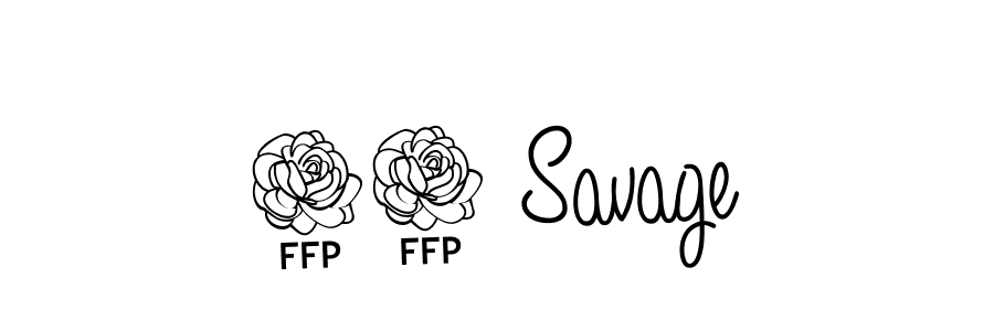 You should practise on your own different ways (Angelique-Rose-font-FFP) to write your name (21 Savage) in signature. don't let someone else do it for you. 21 Savage signature style 5 images and pictures png
