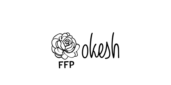 Best and Professional Signature Style for 2okesh. Angelique-Rose-font-FFP Best Signature Style Collection. 2okesh signature style 5 images and pictures png