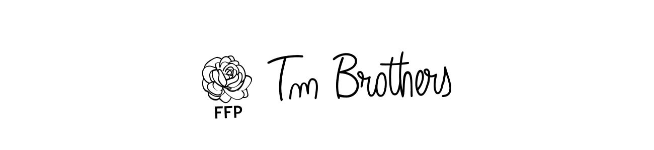 Design your own signature with our free online signature maker. With this signature software, you can create a handwritten (Angelique-Rose-font-FFP) signature for name 3 Tm Brothers. 3 Tm Brothers signature style 5 images and pictures png