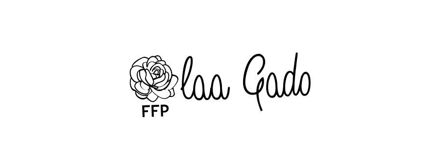 Use a signature maker to create a handwritten signature online. With this signature software, you can design (Angelique-Rose-font-FFP) your own signature for name 3laa Gado. 3laa Gado signature style 5 images and pictures png