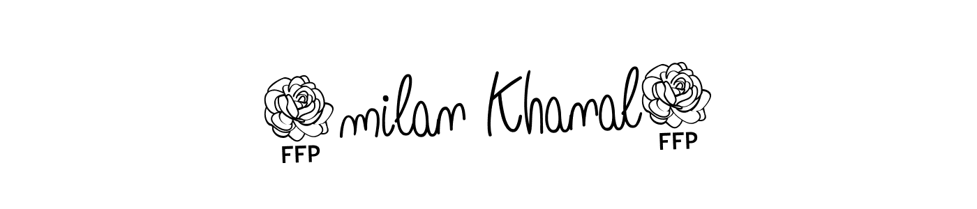 This is the best signature style for the 3milan Khanal1 name. Also you like these signature font (Angelique-Rose-font-FFP). Mix name signature. 3milan Khanal1 signature style 5 images and pictures png