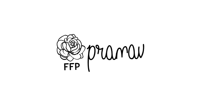 Make a beautiful signature design for name 3pranav. With this signature (Angelique-Rose-font-FFP) style, you can create a handwritten signature for free. 3pranav signature style 5 images and pictures png