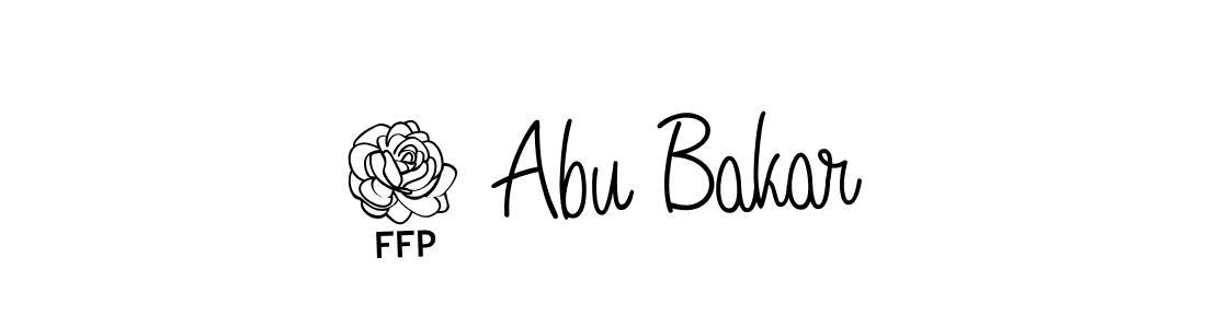 Make a beautiful signature design for name 4 Abu Bakar. With this signature (Angelique-Rose-font-FFP) style, you can create a handwritten signature for free. 4 Abu Bakar signature style 5 images and pictures png