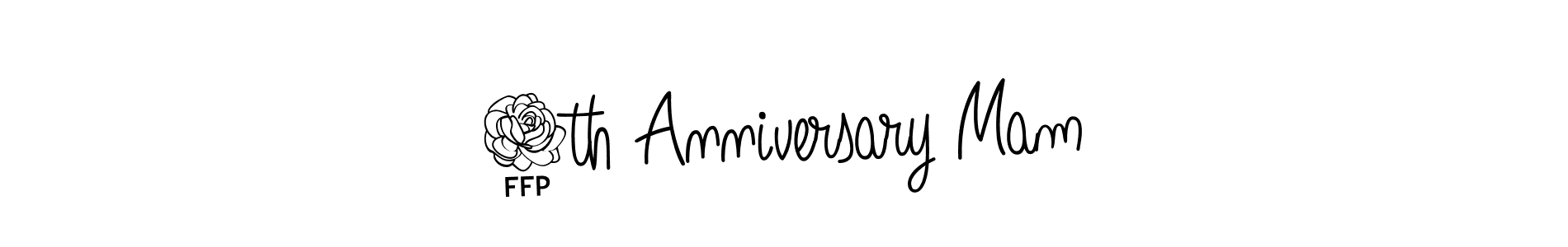 Use a signature maker to create a handwritten signature online. With this signature software, you can design (Angelique-Rose-font-FFP) your own signature for name 5th Anniversary Mam. 5th Anniversary Mam signature style 5 images and pictures png