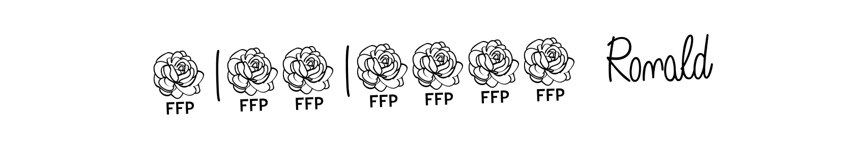 Use a signature maker to create a handwritten signature online. With this signature software, you can design (Angelique-Rose-font-FFP) your own signature for name 6|24|2024  Ronald. 6|24|2024  Ronald signature style 5 images and pictures png