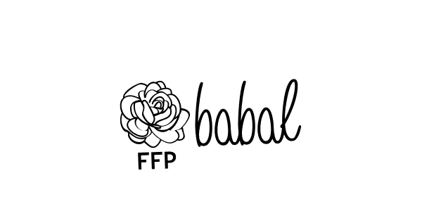 Make a beautiful signature design for name 7babal. With this signature (Angelique-Rose-font-FFP) style, you can create a handwritten signature for free. 7babal signature style 5 images and pictures png