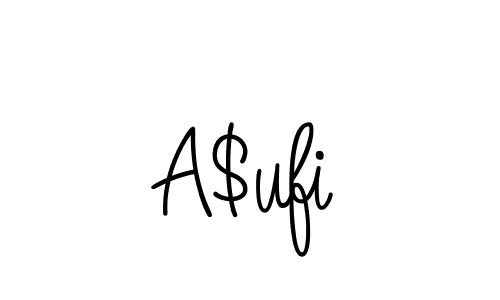 Create a beautiful signature design for name A$ufi. With this signature (Angelique-Rose-font-FFP) fonts, you can make a handwritten signature for free. A$ufi signature style 5 images and pictures png