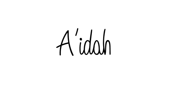 How to Draw A'idah signature style? Angelique-Rose-font-FFP is a latest design signature styles for name A'idah. A'idah signature style 5 images and pictures png