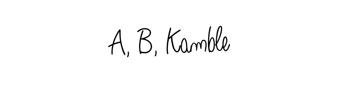 Also You can easily find your signature by using the search form. We will create A, B, Kamble name handwritten signature images for you free of cost using Angelique-Rose-font-FFP sign style. A, B, Kamble signature style 5 images and pictures png