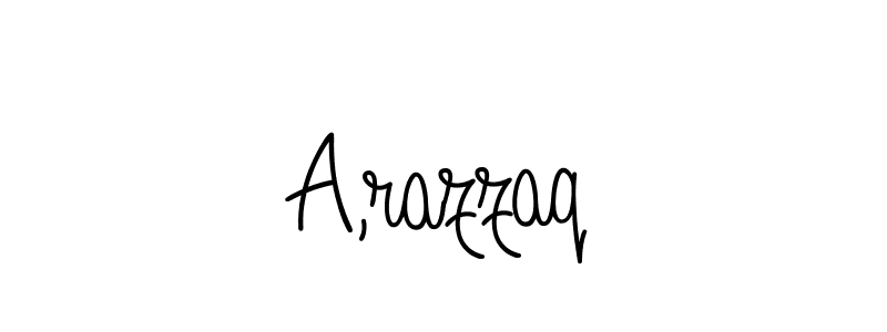 Use a signature maker to create a handwritten signature online. With this signature software, you can design (Angelique-Rose-font-FFP) your own signature for name A,razzaq. A,razzaq signature style 5 images and pictures png