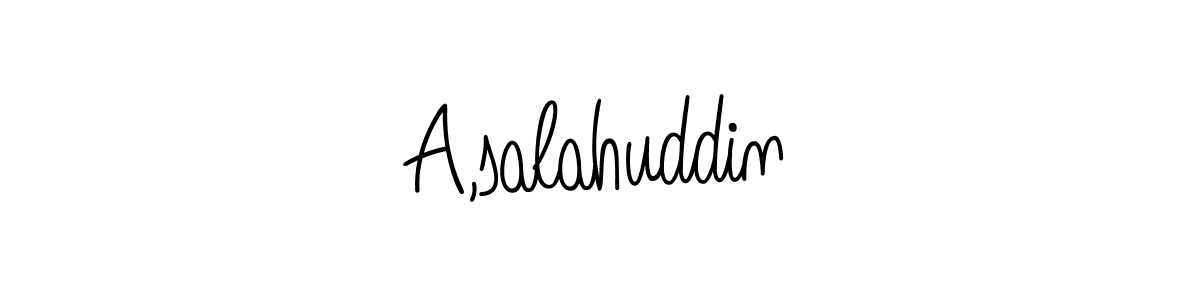 You should practise on your own different ways (Angelique-Rose-font-FFP) to write your name (A,salahuddin) in signature. don't let someone else do it for you. A,salahuddin signature style 5 images and pictures png