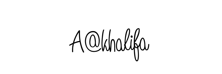 Create a beautiful signature design for name A@khalifa. With this signature (Angelique-Rose-font-FFP) fonts, you can make a handwritten signature for free. A@khalifa signature style 5 images and pictures png