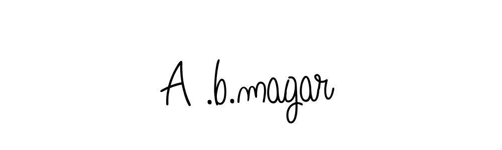 Create a beautiful signature design for name A .b.magar. With this signature (Angelique-Rose-font-FFP) fonts, you can make a handwritten signature for free. A .b.magar signature style 5 images and pictures png