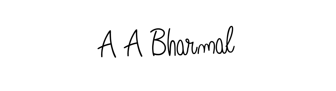 Create a beautiful signature design for name A A Bharmal. With this signature (Angelique-Rose-font-FFP) fonts, you can make a handwritten signature for free. A A Bharmal signature style 5 images and pictures png